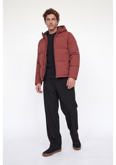 Jack & Jones Jjgalaxy Erkek Şişme Mont Puffer Ceket Günlük Rahat Kiremit