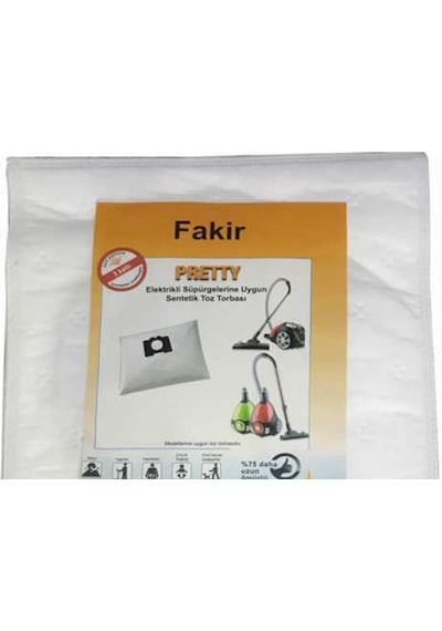 Fakir Pretty / Bs 120 Süpürge Kumaş Toz Torbası (20 Adet)