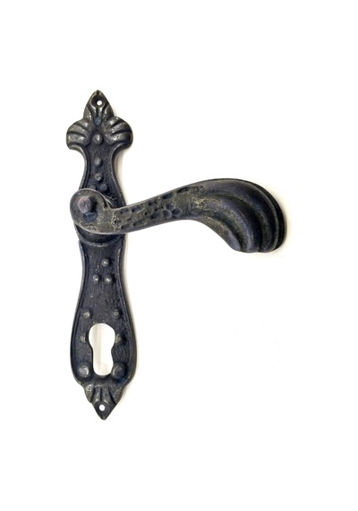 Hubrendy Kargo Antika Tarz Dekoratif Pirinç Mevlana Banyo Kapı Kolu - 228x48 Mm, Oksit