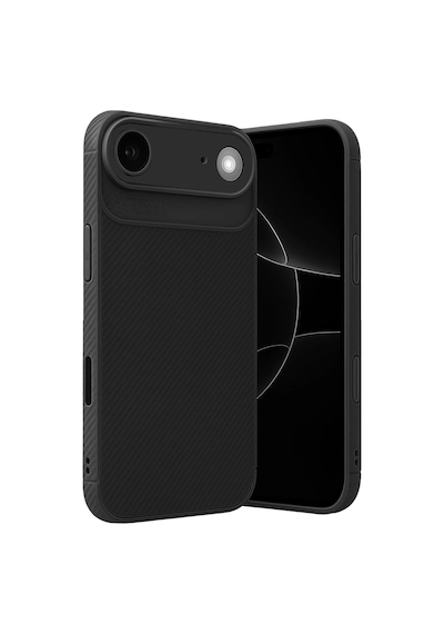 Apple Uyumlu iPhone 17 Air Kılıf Focus Carbon Silikon Kapak Siyah