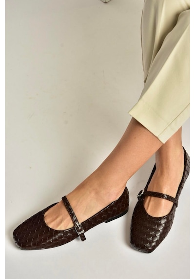 Fox Shoes Y726368209 Kahverengi Düz Kadın Babet Kahverengi