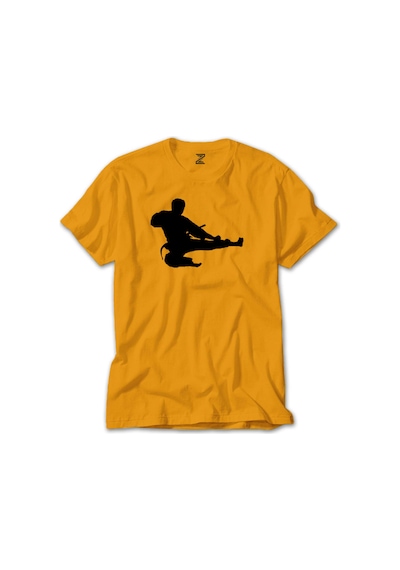 Taekwondo Karate Silhouette Yeşil Tişört