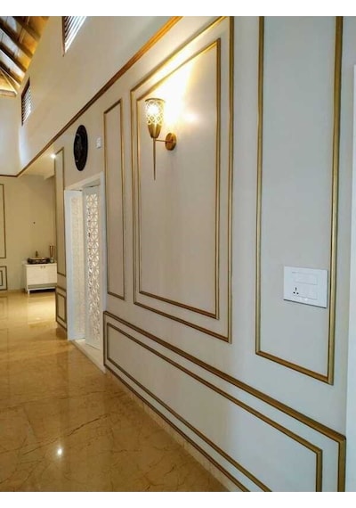 Altın Gold Renk Dekoratif Poliüretan Duvar Çıtası 2' Li Hazır Kesim Çerçeve Seti