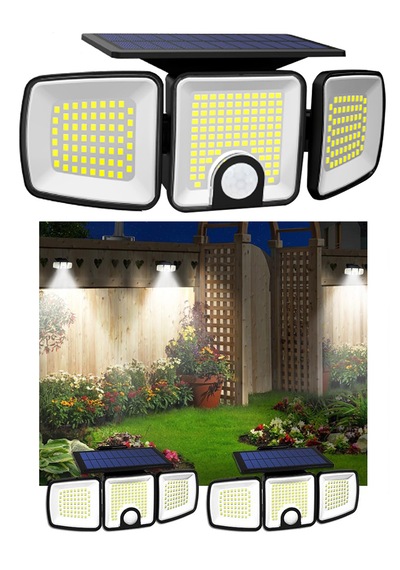 Greentech Güneş Enerjili 223 Cob Ledli, Hareket Sensörlü, 3 Taraflı Aydınlatma / GT-SL25