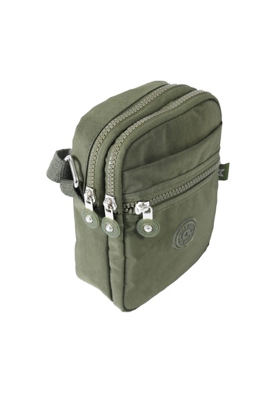 M 227 Mega Bag Krinkıl Kumaş Unisex Küçük Omuz Çantası, Telefonluk Yeşil-yesil
