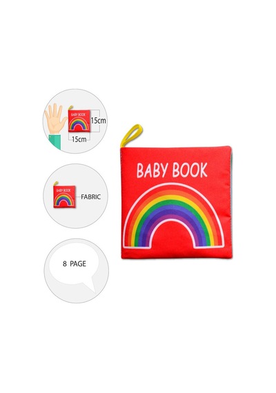 Tox İngilizce Renkli Bebek Kumaş Sessiz Kitap E120 - Bez Kitap