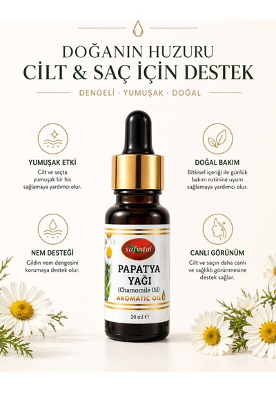 Papatya Yağı 20 Ml Aromatik Uçucu Yağ Rahatlatıcı Koku Difüzör Buhurdanlık Kullanımı
