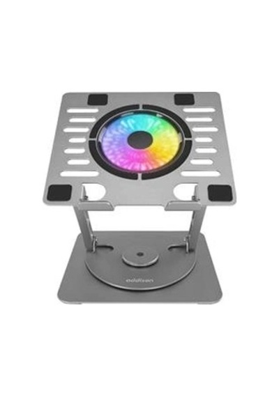 Addison Ad-rc35 360 Derece Dönebilen Fanlı Rgb Işıklı Metal Laptop Stand Kdo