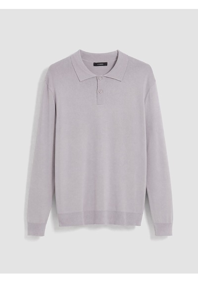 LC Waikiki Lc Waıkıkı Gri Polo Yaka Regular Fit Erkek Triko Kazak