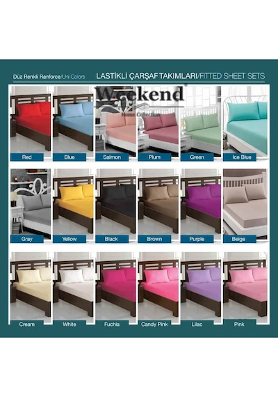 Weekend Home 160X200 Ranforce Akfil Kumaş Lastikli Çarşaf Seti Weekend Home 160X200 Ranforce Akfil Kumaş Lastikli Çarşaf Seti