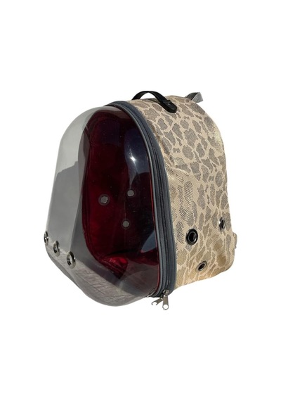 Snake Şeffaf Astronot Kedi Köpek Taşıma Çantası 42x22x33 Cm Sarı