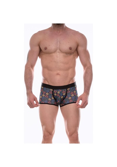 COjans Erkek Desenli Mini Boxer Çok Renkli