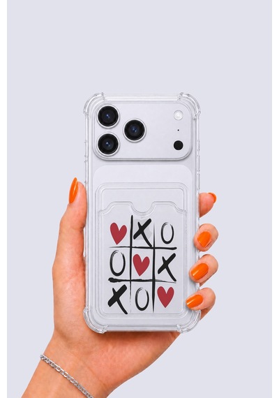 Apple iPhone Uyumlu 17 Pro Max Kartlıklı Xoxo Desenli Kılıf
