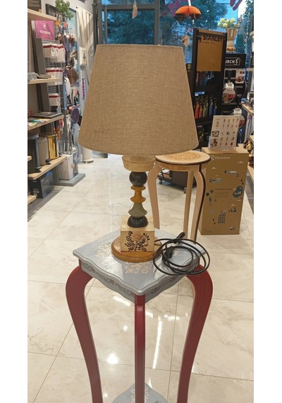 El Boyama Abajur Keten Şapka 53cm