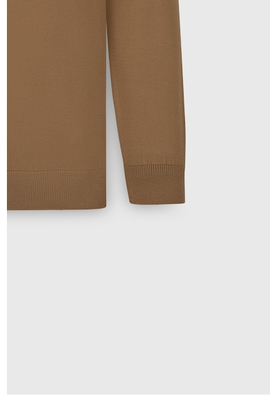 AC&Co / Altınyıldız Classics Erkek Camel Standart Fit Normal Kesim Bisiklet Yaka Triko Kazak CAMEL