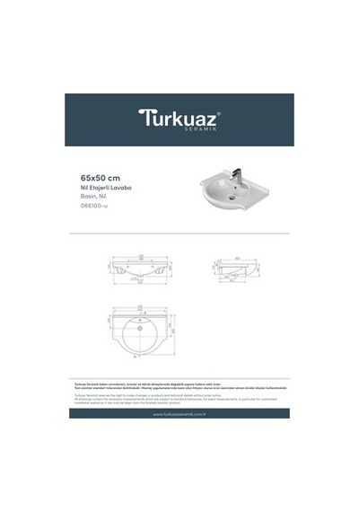 65x50 Cm Etajerli Turkuaz Seramik Lavabo Modelleri 508 Yeşil