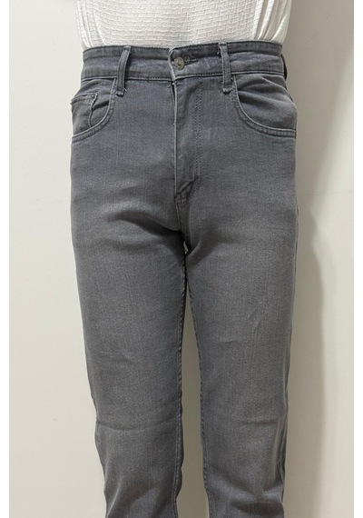 Hacker Denim Dmctekstil Erkek 1021 Yüksek Bel Normal Kesim Boru Paça Jean Pantolon Gri