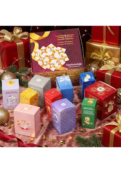 10 Lu Sürpriz Hediye Tesbih Kutusu - 10 Farklı Tesbih -10 Günlük Advent Calender Tesbih Kutusu