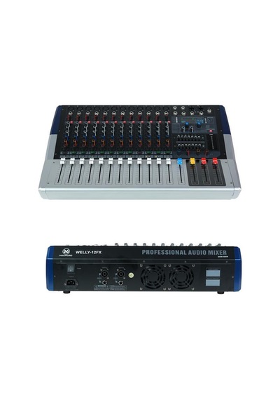 Maxword Welly-12fx Power Mixer 2x800w 12 Kanal 2x7 Bant Ekolayzır 99 Dsp Efekt