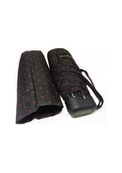 Eleven Markets Marlux Mini Cep Boy Bayan Şemsiye 17 Cm, Ultra Mini Şemsiye Siyah - Kırmızı