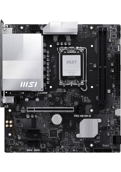 Msı Pro H810m-b Intel H810 Soket 1851 Ddr5 6400+ Oc Mhz Matx Aaaa43msı0064