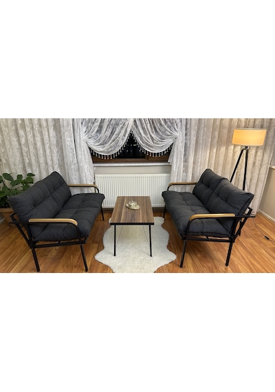 Modern Van Balkon, Bahçe, Cafe - Metal Kanepe Koltuk Takımı 2+2 +sehpa Antrasit Modern22 Antrasit Modern Van Balkon, Bahçe, Cafe - Metal Kanepe Koltuk Takımı 2+2 +sehpa Antrasit Modern22 Antrasit