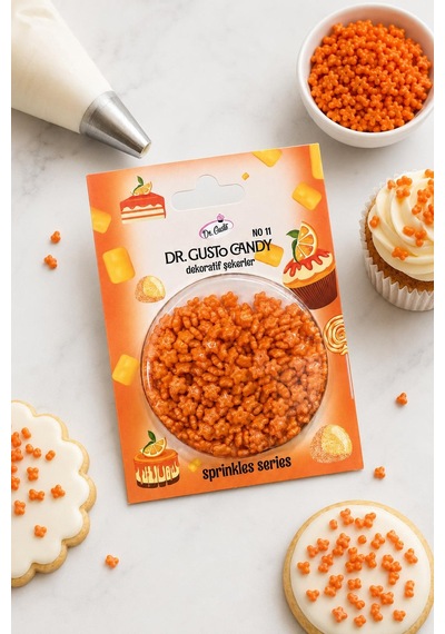 Dr. Gusto Turuncu Star Yıldız Pasta Süsleme Şekeri