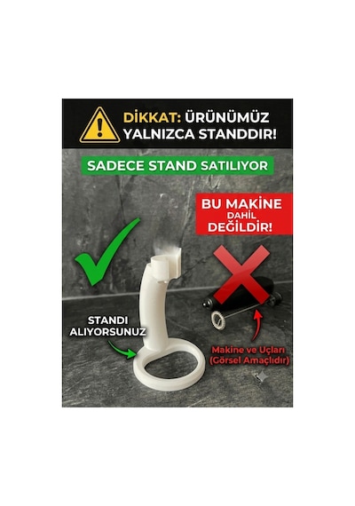 Üniversal Süt Köpürtücü Standı - Modern Tasarım Kahve Karıştırıcı Tutucu - Siyah 80x90x120mm Cihaz Dahil Değildir Diğer