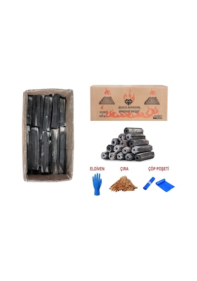 Black Diamond Press Briket Taş Firin Mangal Kömürü 10Kg