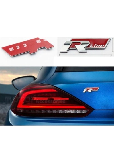 Volksvagen R Line Metal Yapıştırma Logo Arma Sticker