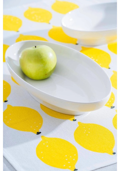 Acar Aria Oval Porselen Tabak 25 Cm Por-07225 Beyaz