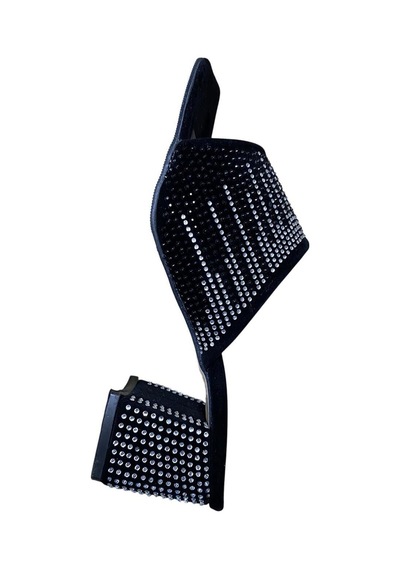 Miçe Shoes Kadın Taşlı Kalın Topuklu Terlik Siyah Taşlı - 873531903 Siyah Taşlı