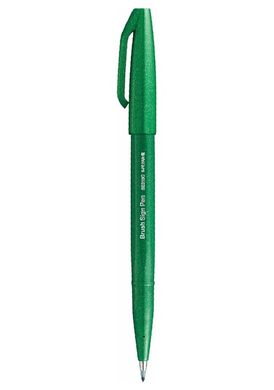 Pentel Brush Sing Fırça Uçlu Kalem Green Ses15c-dx Çok Renkli