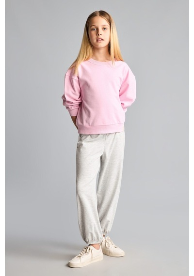 Defacto Relax Fıt Bisiklet Yaka Basic Sweatshirt Kız Çocuk E6842a826aupn693 Pembe-pn693