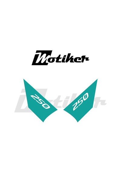 Cfmoto 250sr Arka Kuyruk Stıcker Model 2 Turkuaz Renk
