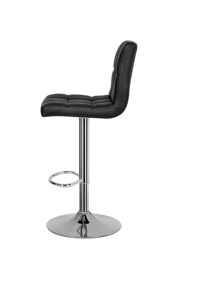 2 X Bar Tabureleri, Bar Tabureleri, Sırtlıklı Tezgah Tabureleri, Yüksekliği Ayarlanabilir, Suni Deri, Pu, Siyah, 38,5 Cm Lx 44,5 Cm Wx 115 Cm H Çok Renkli