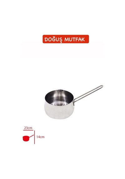 Paslanmaz Çelik Cezve Sütlük Küre Metal Kulp 500 Ml