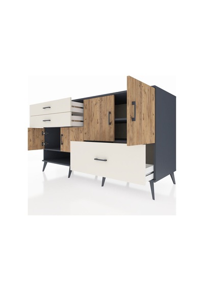 Kronos Konsol 3 Raflı 3 Çekmeceli 4 Kapaklı 176x59x99 Antrasit-ça Antrasit-çam/aytaşı Kronos Konsol 3 Raflı 3 Çekmeceli 4 Kapaklı 176x59x99 Antrasit-ça Antrasit-çam/aytaşı