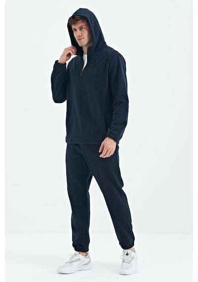 Tommy Life Hektor Lacivert Kapüşonlu Polar Erkek Eşofman Takım - 85227 Lacivert