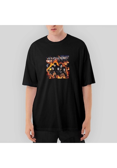 Black Veil Brides Set the World On Fire Oversize Siyah Tişört Siyah