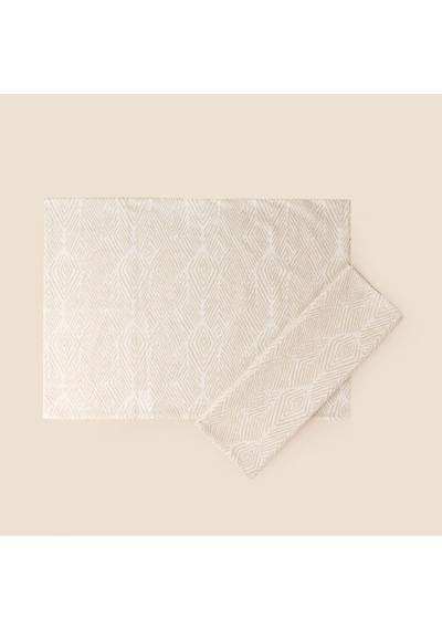 Soft Clay 2'li Yastık Kılıfı - Beyaz / Bej - 50x70 Cm Çok Renkli