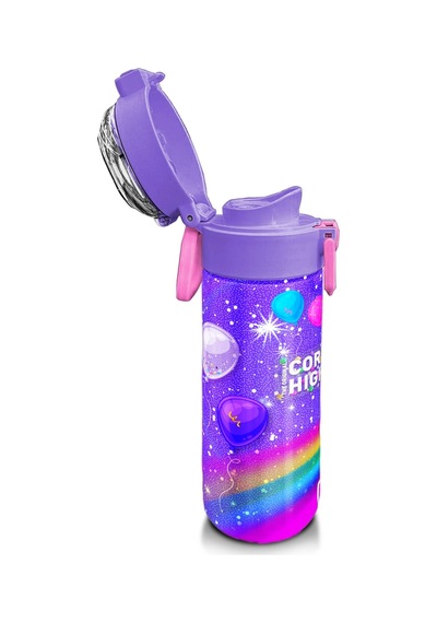 Coral High Kids Mor Unicorn Desenli Pipetli Ve Direkt İçim Çelik Termos 500 Ml 31837 Gök Mavisi