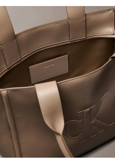 Calvin Klein Bold Ck Orta Boy Kadın Kahverengi El Çantası Lv04f3218g-vfu Kahverengi