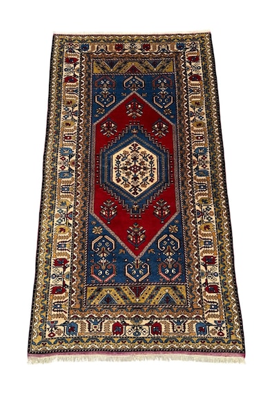 El Dokuma Koleksiyonluk Özel Yahyalı Halısı 126x230 Büyün Yün Halı