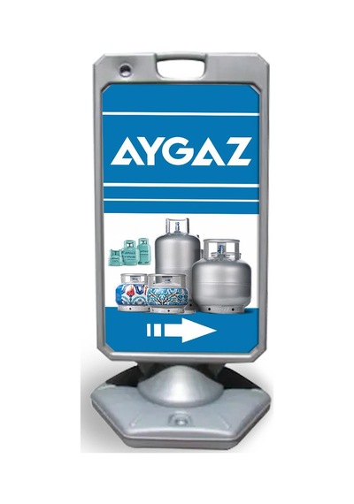 Aygaz  Tüp   Reklam ve Yönlendirme Uyari Dubasi A Tabela Gri