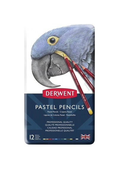 Derwent Pastel Renkli Metal Kutuda 12 Stück