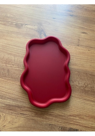 Çok Amaçlı Dekoratif Tepsi Red