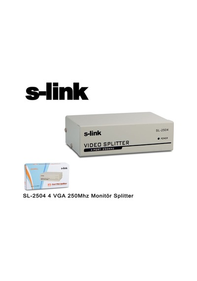 S-Link Sl-2504 4 Vga  250Mhz Monitör Splitter