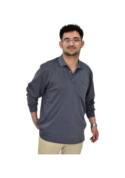 Dynamo Erkek Büyük Beden Mevsimlik Polo Yaka Sweatshirt 1-6830 Bgl-st04415 Lacivert