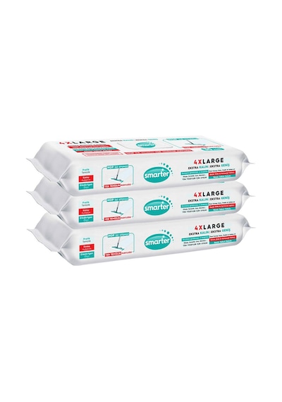 Smarter Beyaz Sabun Kokulu Sirke ve Karbonat Katkılı 4XL Mopa Uyumlu Yer Temizlik Havlusu 3 x 30'lu